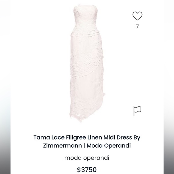 New sample Zimmermann strapless sculpture lace dress. AU. 0 - Picture 11 of 12